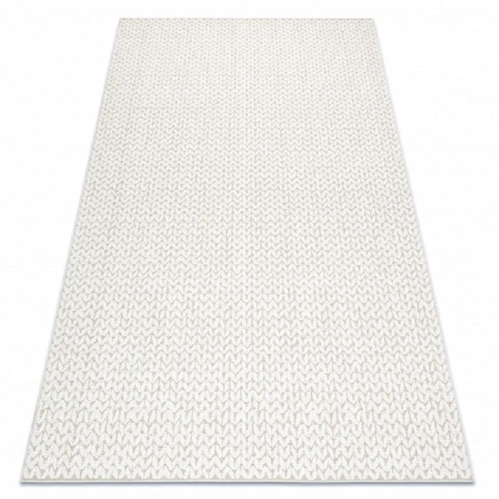 Dywan SPRING 20467558 Jodełka, chevron sznurkowy, pętelkowy - beż