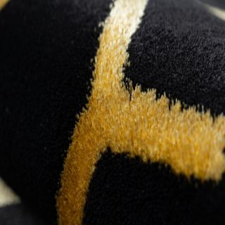 Dywan GLOSS nowoczesny 407C 86 art deco czarny / złoty (12)