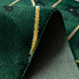 Dywan EMERALD ekskluzywny 1016 art deco, marmur butelkowa zieleń / złoty (8)