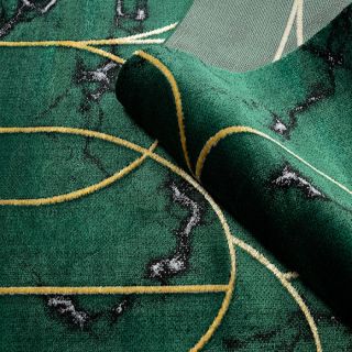 Dywan EMERALD ekskluzywny 1016 art deco, marmur butelkowa zieleń / złoty (11)