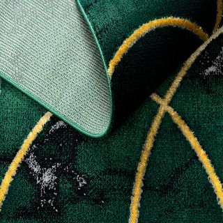 Dywan EMERALD ekskluzywny 1016 art deco, marmur butelkowa zieleń / złoty (13)