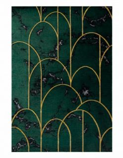 Dywan EMERALD ekskluzywny 1016 art deco, marmur butelkowa zieleń / złoty (3)