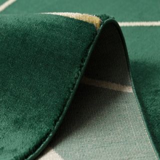 Dywan EMERALD ekskluzywny 1013 glamour, stylowy geometryczny butelkowa zieleń / złoty (8)