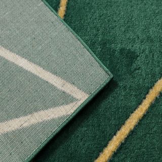 Dywan EMERALD ekskluzywny 1013 glamour, stylowy geometryczny butelkowa zieleń / złoty (14)