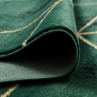 Dywan EMERALD ekskluzywny 1012 glamour, stylowy geometryczny, marmur butelkowa zieleń / złoty (9)