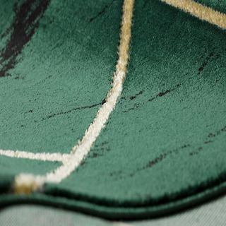 Dywan EMERALD ekskluzywny 1012 glamour, stylowy geometryczny, marmur butelkowa zieleń / złoty (10)