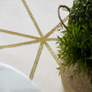 Dywan EMERALD ekskluzywny 1013 glamour, stylowy geometryczny krem / złoty (7)