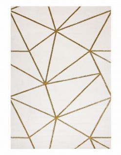 Dywan EMERALD ekskluzywny 1013 glamour, stylowy geometryczny krem / złoty (3)