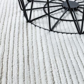 Dywan DUKE 51376 krem - Pasy, strukturalny, bardzo miękki, frędzle (8)