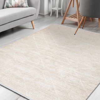 Dywan DUKE 51533 krem - Geometryczny, strukturalny, bardzo miękki, frędzle (3)
